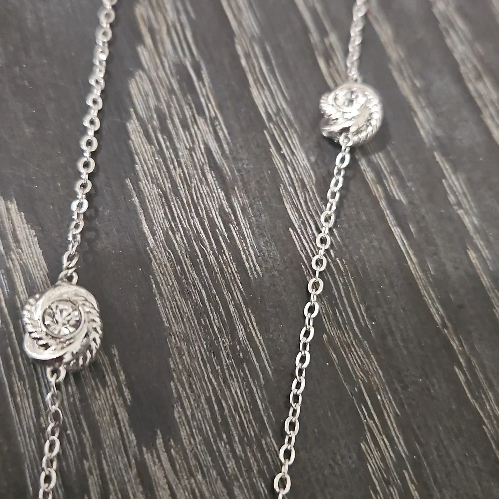 Kate Spade Long Silver Necklace with Crystal Accents - Picture 4 of 6